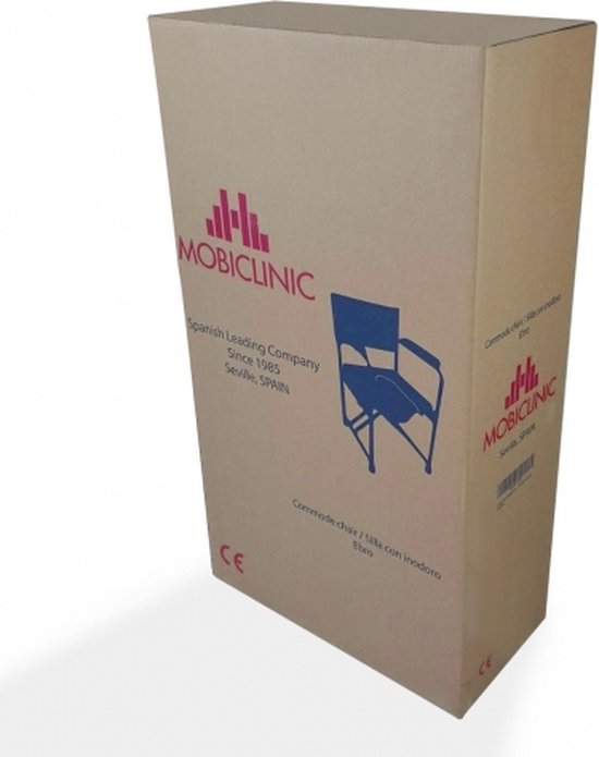 Mobiclinic Ebro - Toiletstoel - Met deksel en comfortabele zitting - Inklapbaar - Postoel - Veilig en stabiel - WC Stoel - Lichtgewicht WC Stoel - mobiclinic