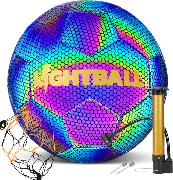 Lightball Lichtgevende Voetbal - Reflecterend - Holografisch - Maat 5 - Bal  -... | bol.com