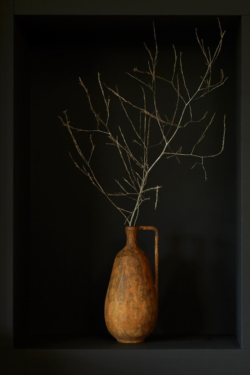 Light & Living Light&living Vaas deco 17x16,5x35 cm OSTRA roest Bruin