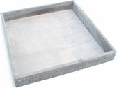 HBX Grey Living Dienblad/kaarsenbord - hout - L30 x B30 x H3 - vierkant - grijs