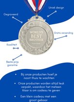 Akyol - werelds beste broer medaille zilverkleuring - Broer - familie - cadeau