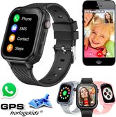 GPSHorlogeKids© - GPS horloge kind - smartwatch kinderen - WhatsApp - 4G videobellen - spatwaterdicht - SOS alarm - SMS - incl SIM - Turn Zwart