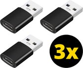 3x USB naar USB C Adapter - USB C naar USB Adapter - USB A naar USB C Converter - USB A naar USB C Female