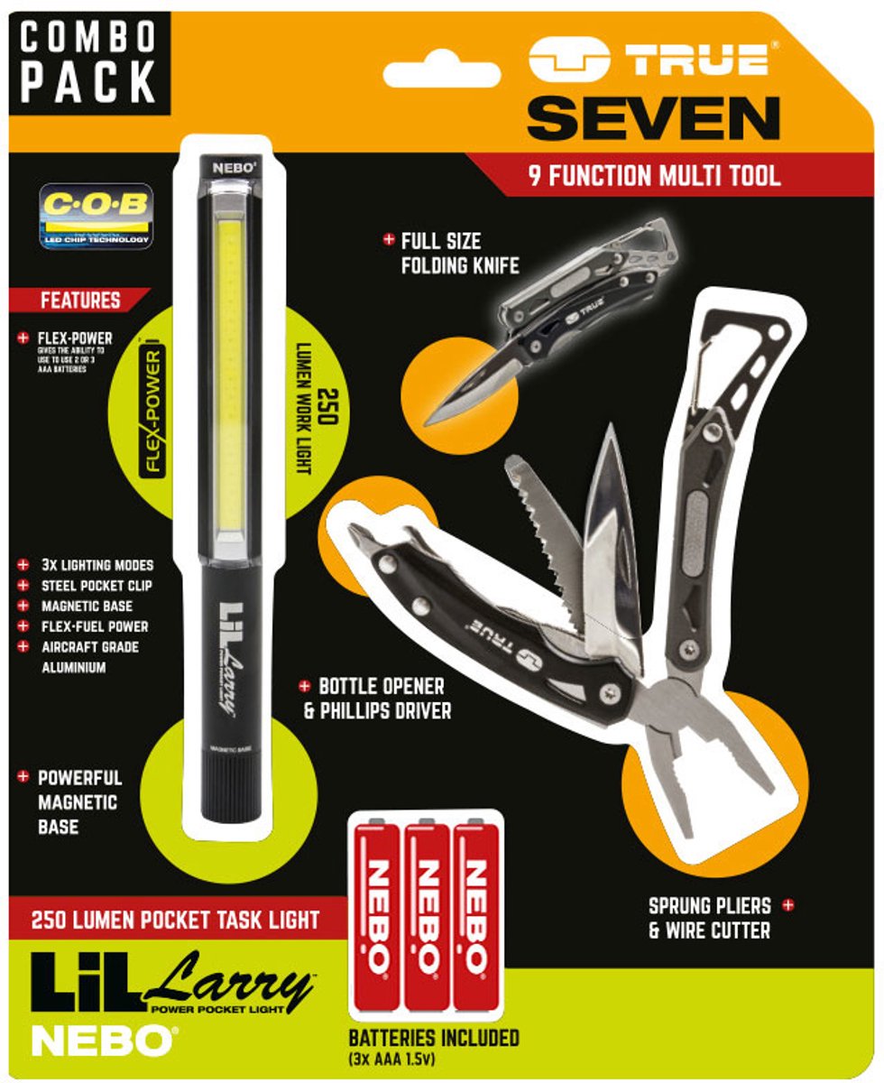 True - 9 function multitool + Nebo larry light