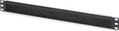 Digitus DN-97661 19 inch Afdekking met borstels voor patchkast 1 HE Zwart, Zwart (RAL 9005)
