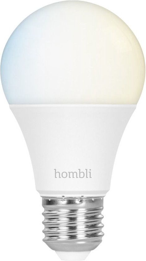 Homblì E27 slimme lamp met warm tot koel wit licht.
