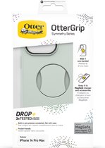 OtterBox Hoesje Geschikt voor Apple iPhone 14 Pro Max - OtterGrip Symmetry - Beschermhoes met Grip - Groen