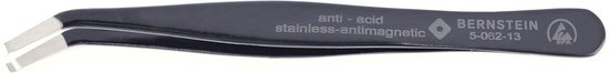 Bernstein Tools for Electronics 5-063-13 Pince brucelle CMS 58 SA-ESD arrondie 115 mm