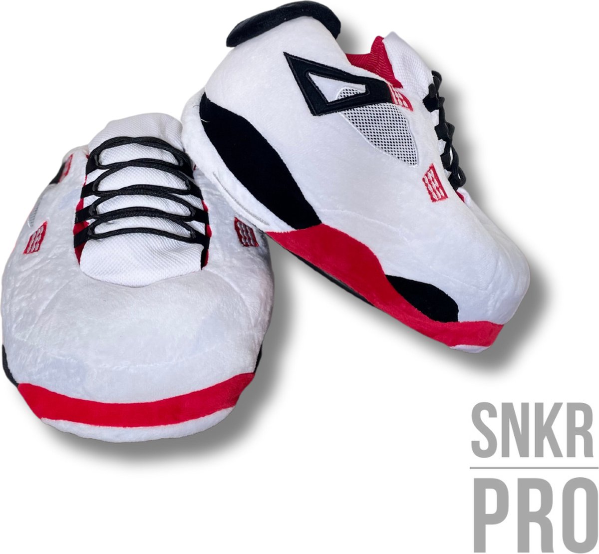 Sneaker Sloffen/ Sneaker Pantoffels/ Rood-Wit/ Maat 36-43/ SNKR-PRO/ One Size/ Jordan Sloffen/ Jordan Pantoffels
