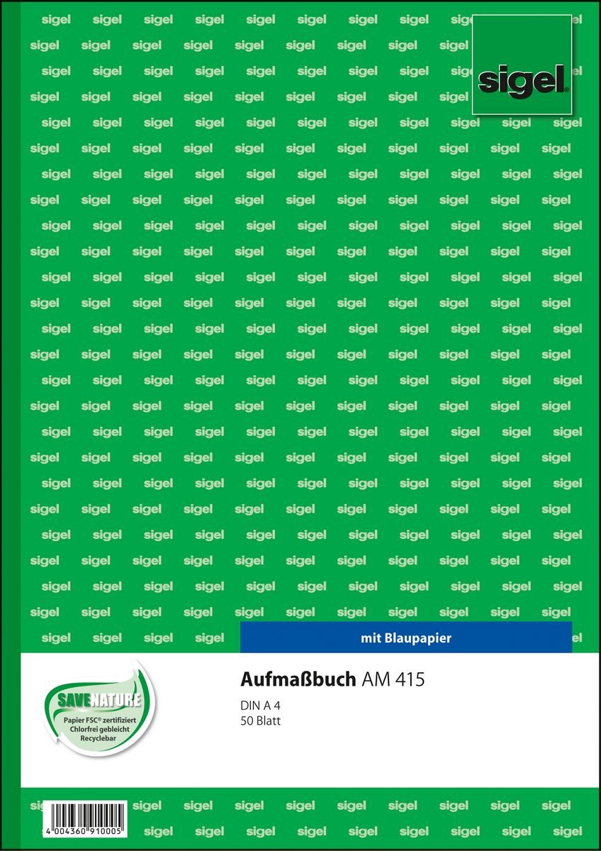 AM415 - 50 sheets - A4 - Green - White
