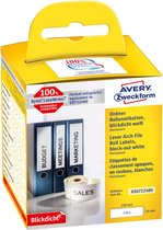 Avery AS0722480 - White - Rectangle - Permanent - 59 x 190 mm - Rolle - Paper