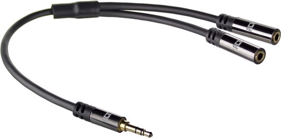 ACT Audio Splitter - 3,5 mm Jack Splitter - Dual Headphone - 0,15 meter – AC3620