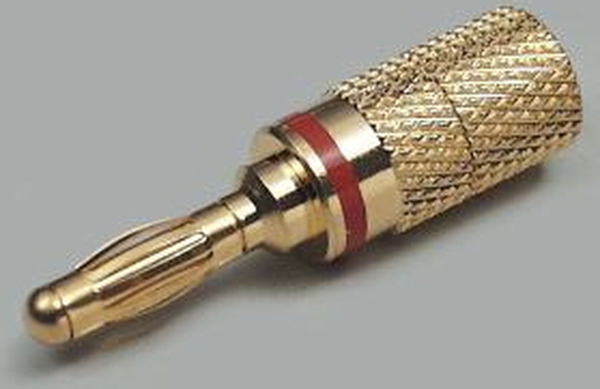 BKL Electronic 0103029 Lamellenstekker Stekker, recht Stift-Ø: 4 mm Rood 1 stuk(s)