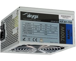 Akyga Basic AK-B1-700 - ATX-Vermogensvoorziening - 700W - 12cm Ventilator - P8 5xSATA PCI-E