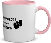 Akyol - schoonmoeder van de leukste kinderen koffiemok - theemok - roze - Schoonmoeder - de leukste schoonmoeder - moeder cadeautjes - moederdag - verjaardag - geschenk - kado - 350 ML inhoud