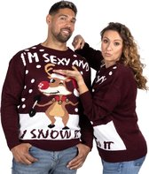 UglyXmas Foute Kersttrui Dames & Heren "I'm Sexy & I Snow it" - Mannen & Vrouwen Maat XS - Christmas Sweater - Kerstcadeau Volwassenen - Kerstcadeau