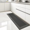 Keukenloper met antislip absorberend 40 x 160cm – vloermat wasbaar droogloopmat binnen - badmat groot – ZWART