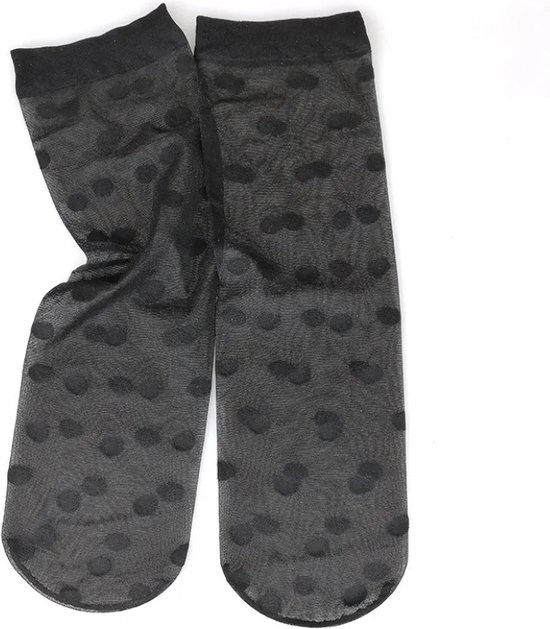 Sokken Stippen - Zwart - Dun ademend - One size