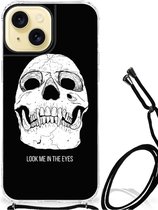 Beschermhoes Geschikt voor iPhone 15 Telefoon Hoesje met doorzichtige rand Skull Eyes