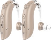 Aide auditive avec réduction de bruit - Intelligence numérique - Beige - 2 Pièces Gauche & Droite - Rechargeable avec câble