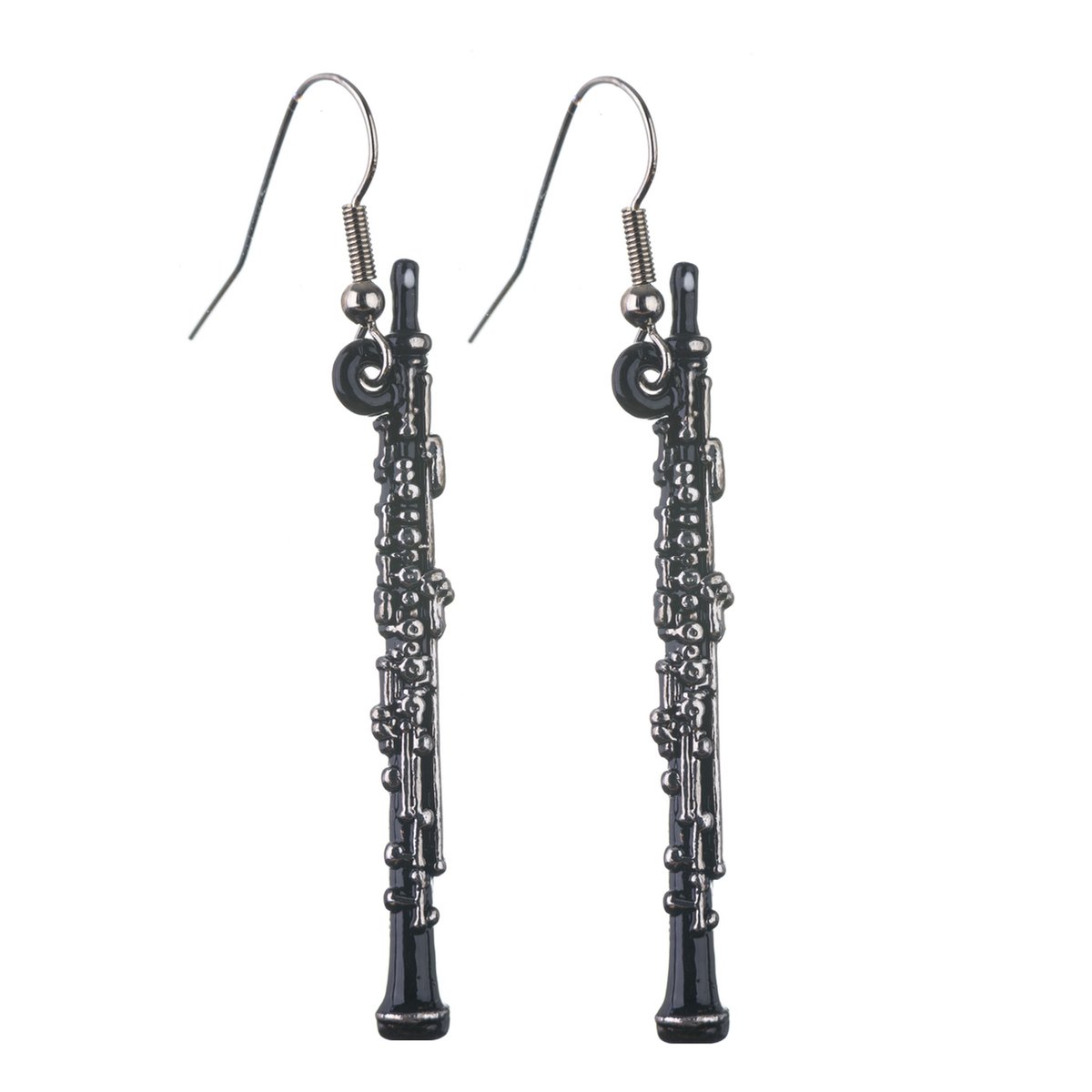 Music Gifts - Oorbellen hobo zwart