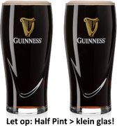 Guinness Imperial Stout Bierglazen - 2 stuks - 1/2 Pint > klein glas