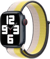 Apple Watch Geweven Sportbandje  voor de Apple Watch 1-8 / SE - 41mm - Havermelkwit/citroenzeste