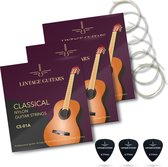 3 jeux - Cordes de guitare acoustique classique - 3 Plectres - Guitare espagnole - CS-01A