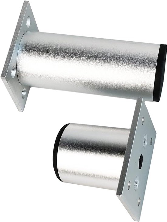 4 stuks roestvrijstalen bankpoten, verstelbare ronde steunpoten, tv-standaardpoten, metalen meubelpoten, geschikt for bureau salontafel tv-kast, met schroeven (60 mm/2,4 inch) 60 mm/2,4 inch (Size