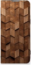Book Wallet Case geschikt voor OnePlus Nord 2T Wooden Cubes