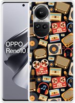 Cazy Hoesje geschikt voor Oppo Reno10 Pro 5G Retro Patroon