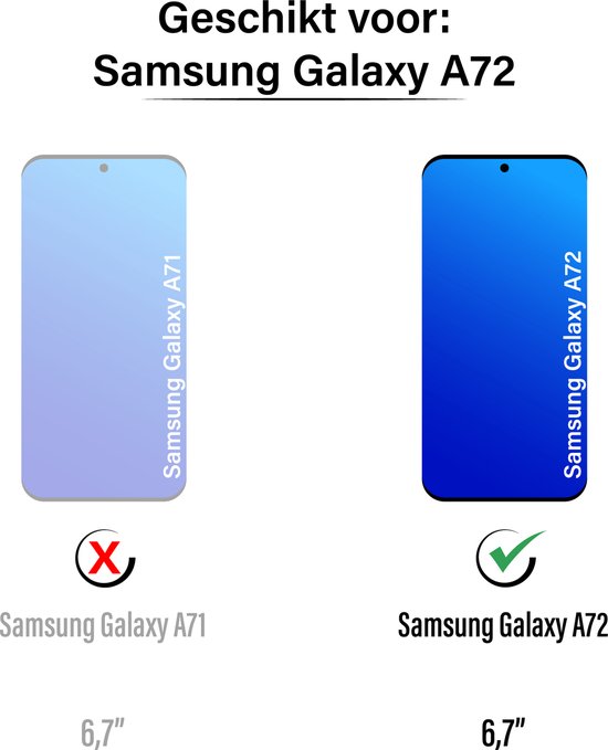 Samsung Galaxy A72 Book avec Fermeture Magnétique - Porte Carte - Portefeuille - Cuir - Samsung Galaxy A72 - Wit