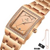 WWOOR - Horloge Dames - Cadeau voor Vrouw - 34 mm - Rosé