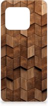 Bumper Hoesje geschikt voor OnePlus 10T Wooden Cubes