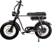 Bol.com EB2 Fatbike E-bike 250Watt motorvermogen topsnelheid 25 km/u 20X4.0” Banden 7 Versnellingen met alarm Bruin aanbieding