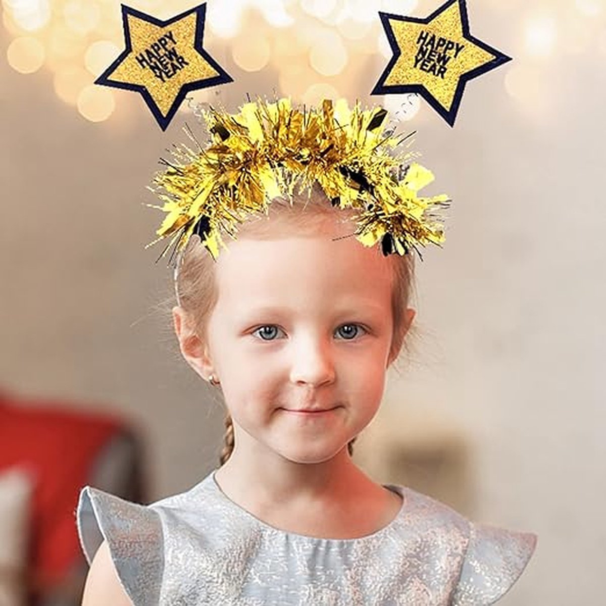 lionlar 4X Serre-Tête Nouvel An Bandeau de Fête Lettres Scintillantes pour Costume de Noël 4 Pcs lionlar 4X Serre-Tête Nouvel An Bandeau de Fête Lettres Scintillantes pour Costume de Noël 4 Pcs