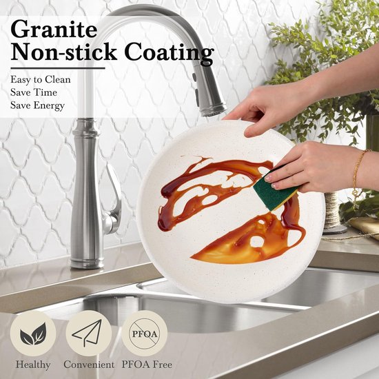 AIKENBBKK Keramische potten en pannen Set Nonstick, 9-delige