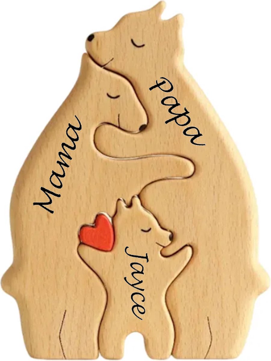 Goedkoopste Gepersonaliseerde beren familie - geboorte - kraam cadeau - puzzel - 3 beren