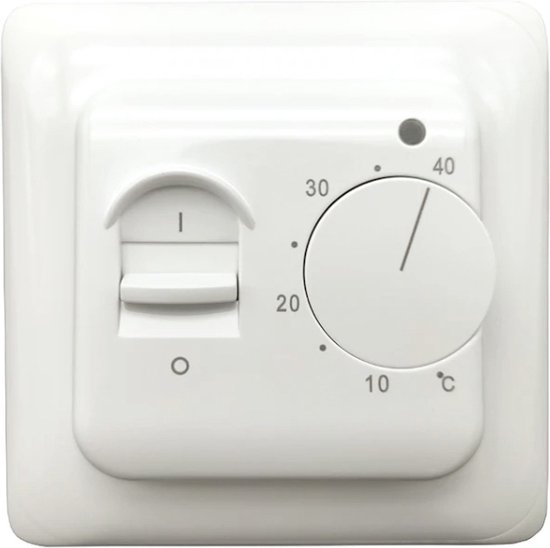 Thermostaat elektrische vloerverwarming manueel 16A wit bol