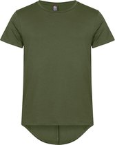 Clique 2 Pack Heren T-shirt met verlengd rugpand kleur Leger groen maat 3XL