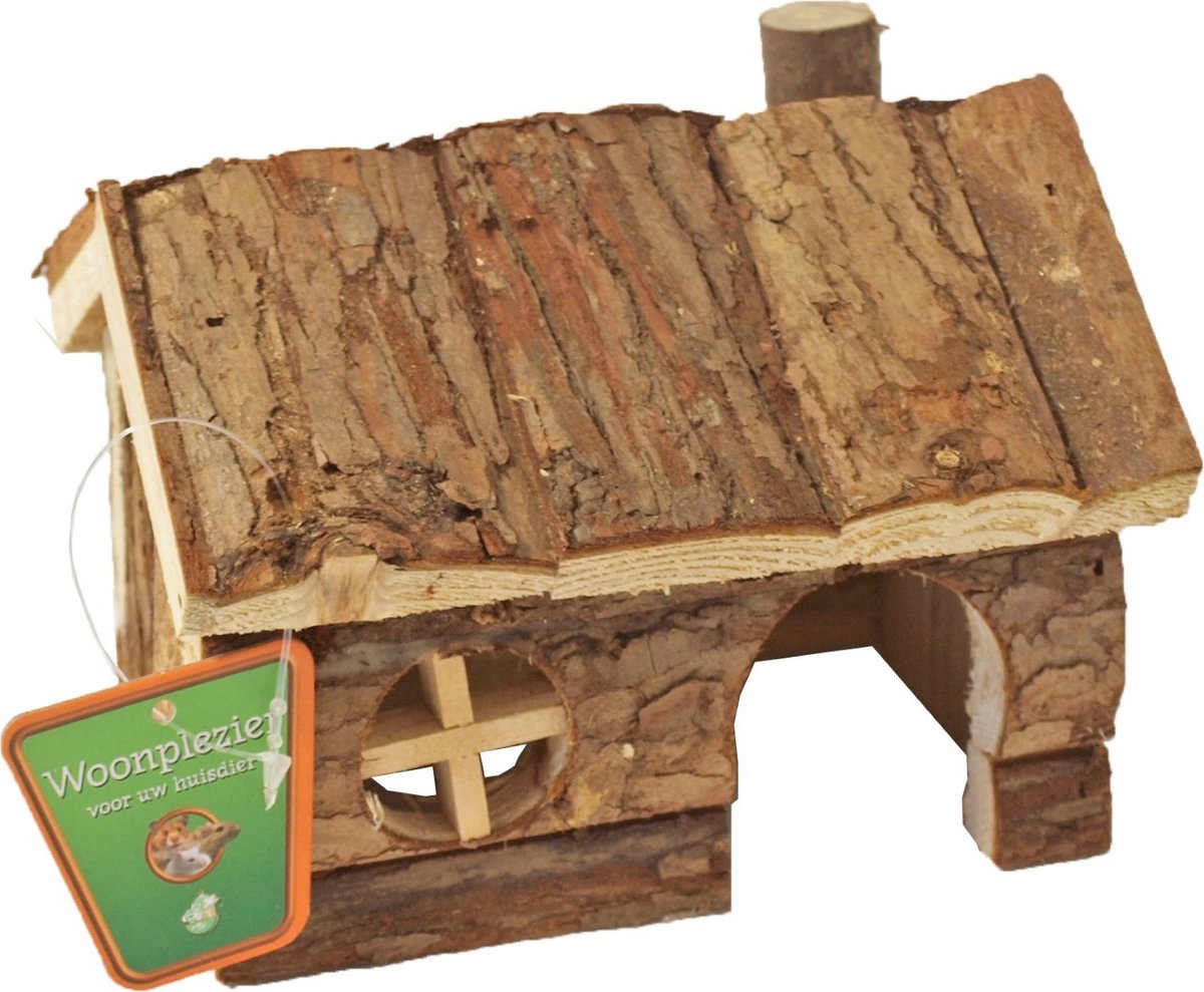 Hamsterhuis natural puntdak 14cm Gebr. de Boon