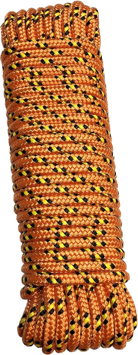 Touw 8 mm x 20 m - polypropyleen (PP) touw, aanmeertouw, algemeen gebruik, bevestigingskoord, tuintouw, voor buiten, breukbelasting: 700 kg - 20 m x 8 mm