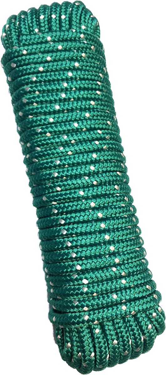 Touw 8 mm x 20 m - polypropyleen (PP) touw, aanmeertouw, algemeen gebruik, bevestigingskoord, tuintouw, voor buiten, breukbelasting: 700 kg - 20 m x 8 mm