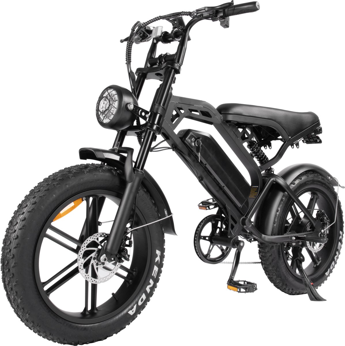 Fatbike V20 [Nieuwste 2024 Model] - E bike - Bluetooth - Met Extra remblokje - Zwart - Elektrische Fatbike - E-Fatbike - 7 versnellingen - Merkloos