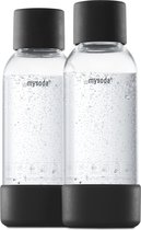 Mysoda - Set van 2 herbruikbare flessen van 0.5 liter - Black- Geschikt voor Mysoda apparaten