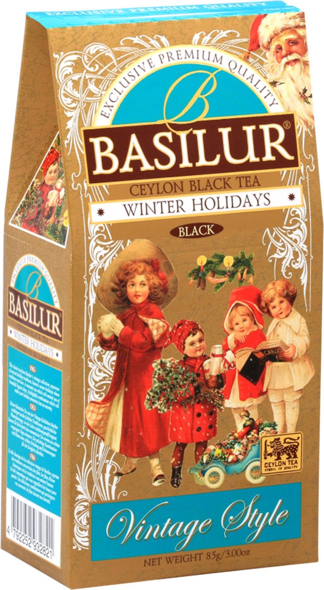 BASILUR Winterfeestdagen - Zwarte losse thee met kers, sinaasappelschil en oranjebloesem, Kerstthee 85g