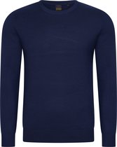 Mario Russo Ronde Hals Pullover - Trui Heren - Sweater Heren - Navy - M