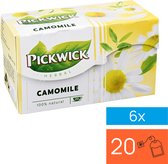 Pickwick kruidenthee - Kamille - multipak 6x 20 zakjes