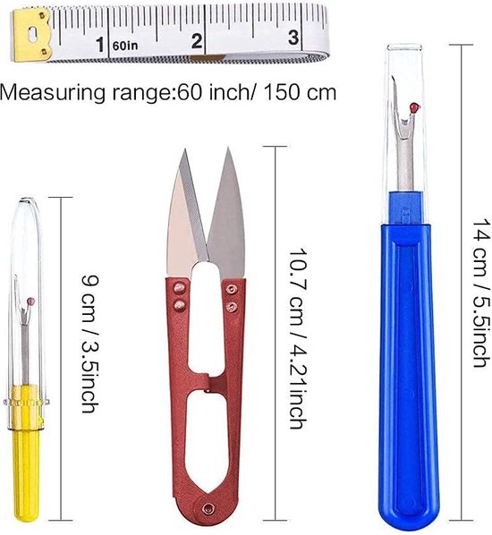 12 stuks Tornmesje Blauw Quick Unpicker Duurzaam Rvs Borduursteek Remover Tool voor Draad Picken