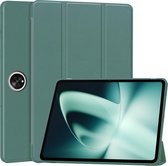 OnePlus Pad Case - Protecteur d'écran GlassGuard - SmartDefend Book Case Cover Cuir Vert & Protecteur d'écran